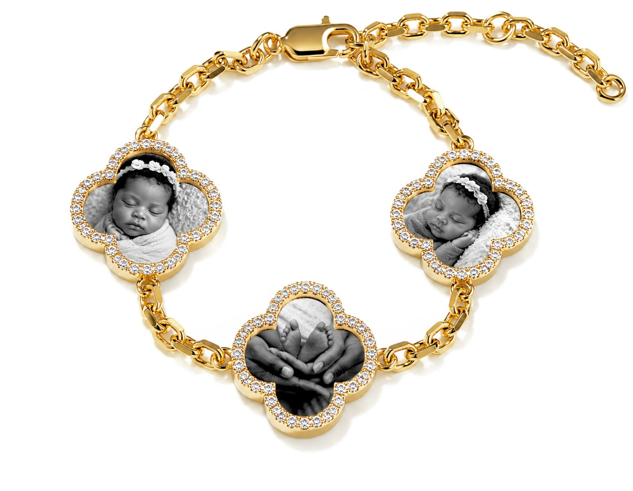 Forever Clover Photo Bracelet